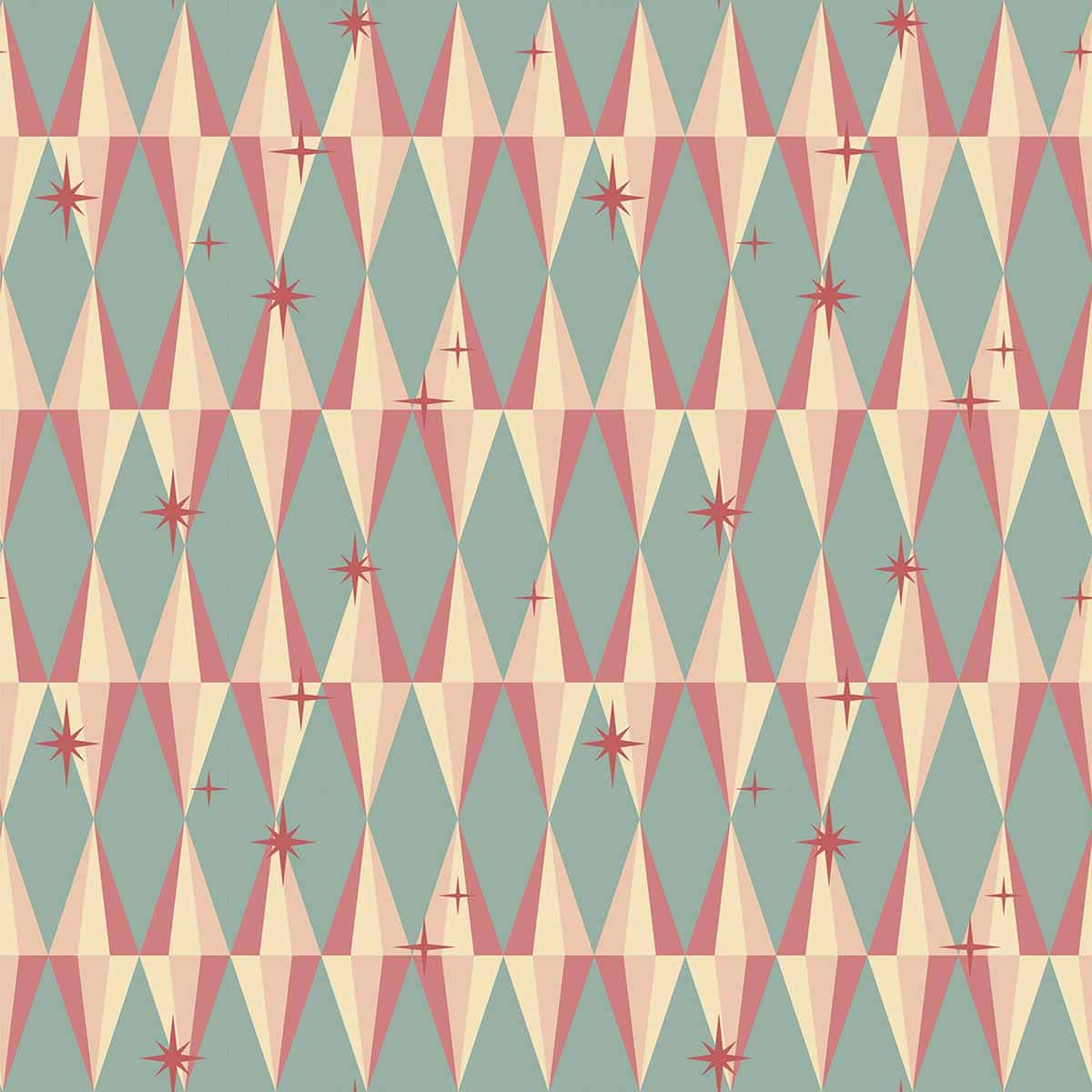 diamond Mid Century Modern pattern.