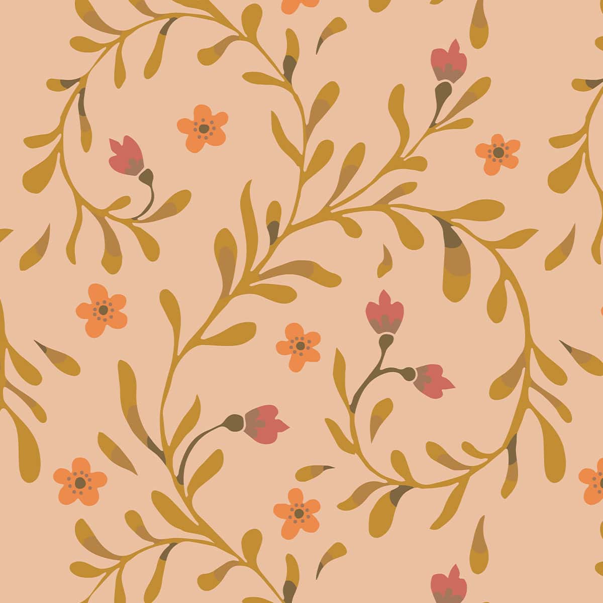 autumn flower trailing pattern.