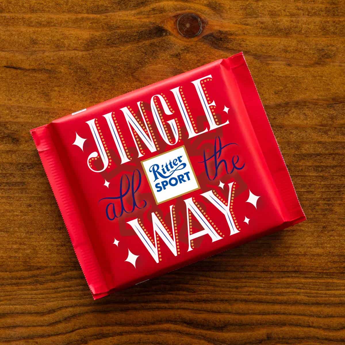 festive chocolate wrapper.